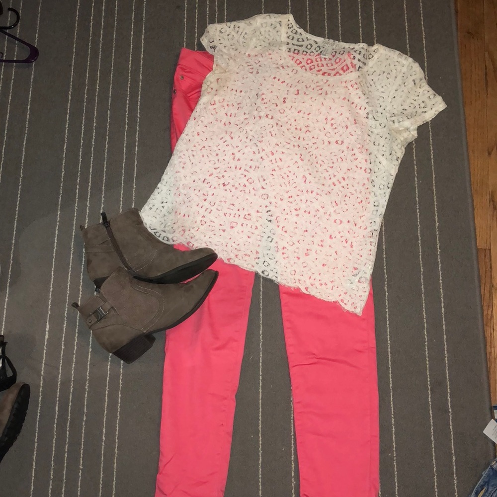 Hot pink pants